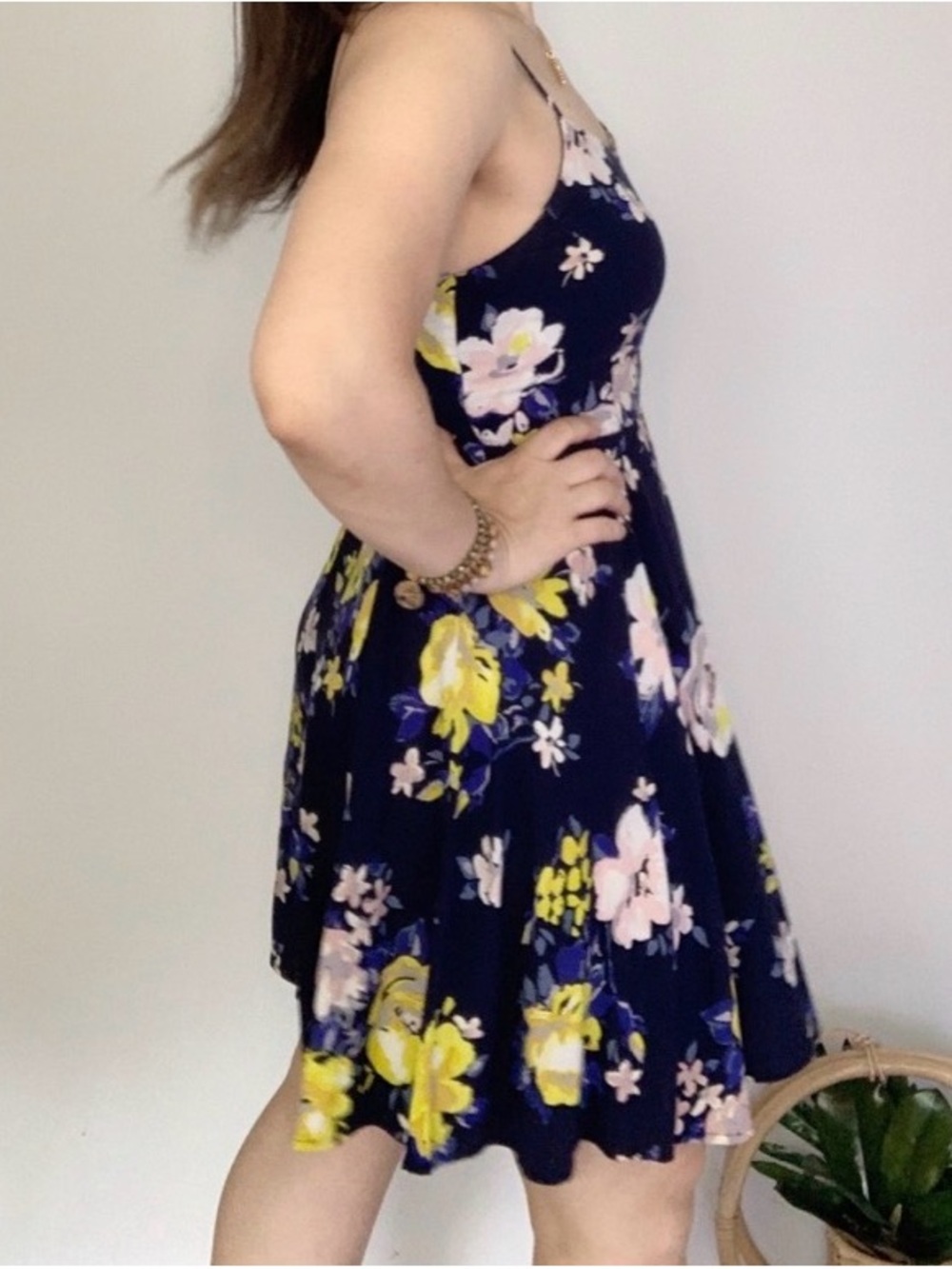 Navy Floral Dress - Picture 7 of 11